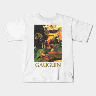 Landscape with Peacocks by Paul Gauguin Kids T-Shirt